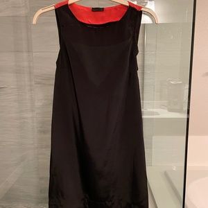 High low black and red dress